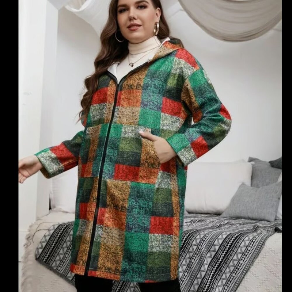 Multicolor Hooded Jacket